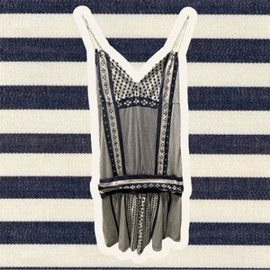 American Eagle Polka Dot Mini Dress – Navy & Cream – Size S (Fits XS–S)